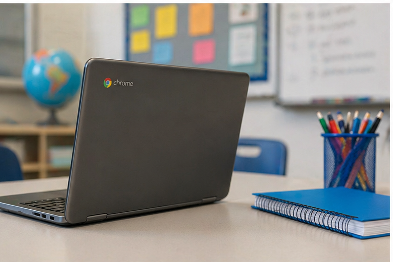 Chromebook em ambiente escolar